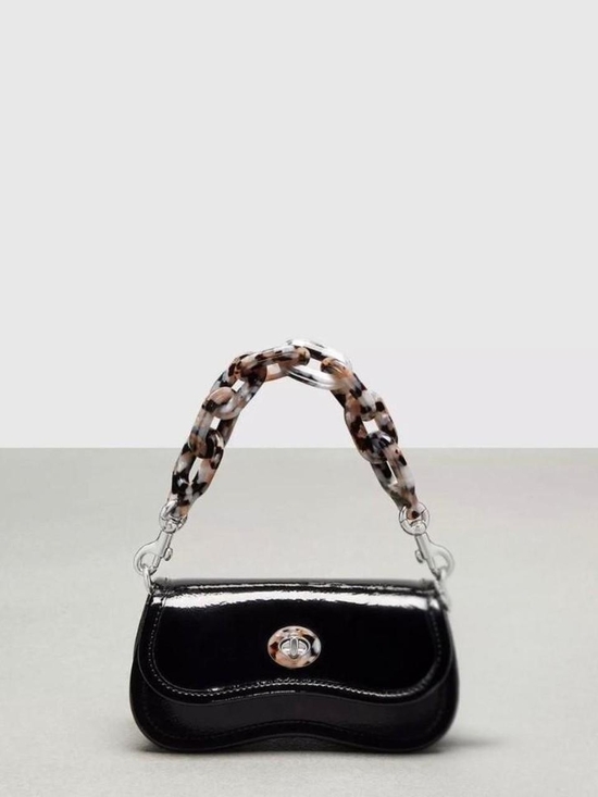 Coachtopia Handbags - NWT! Coachtopia MINI Wavy Dinky bag in black patent leather